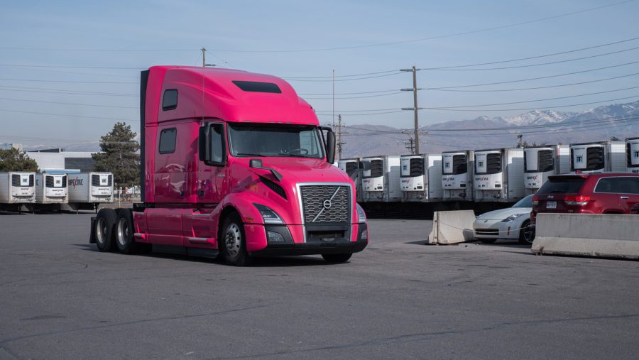 Pink Volvo at ShipEX Yard