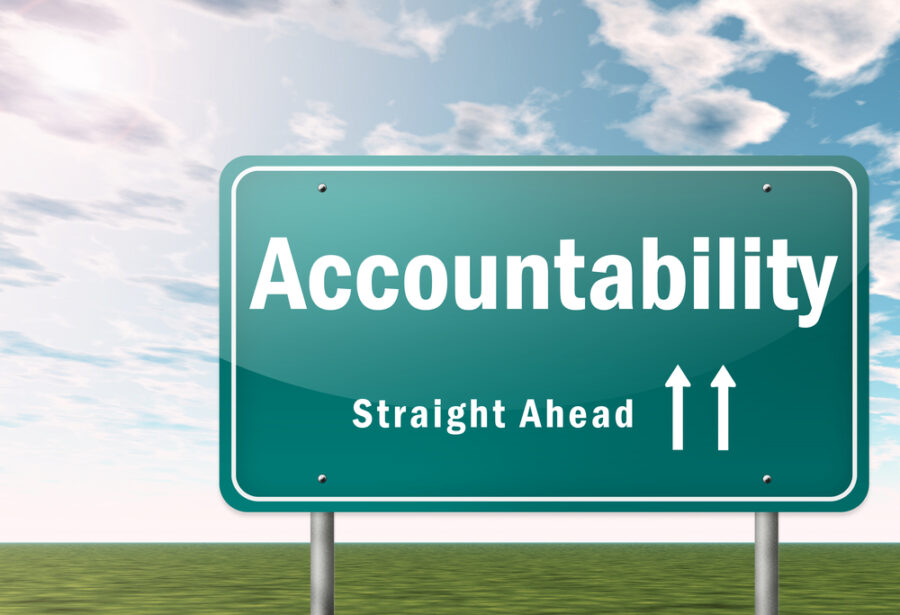 Accountability road sign