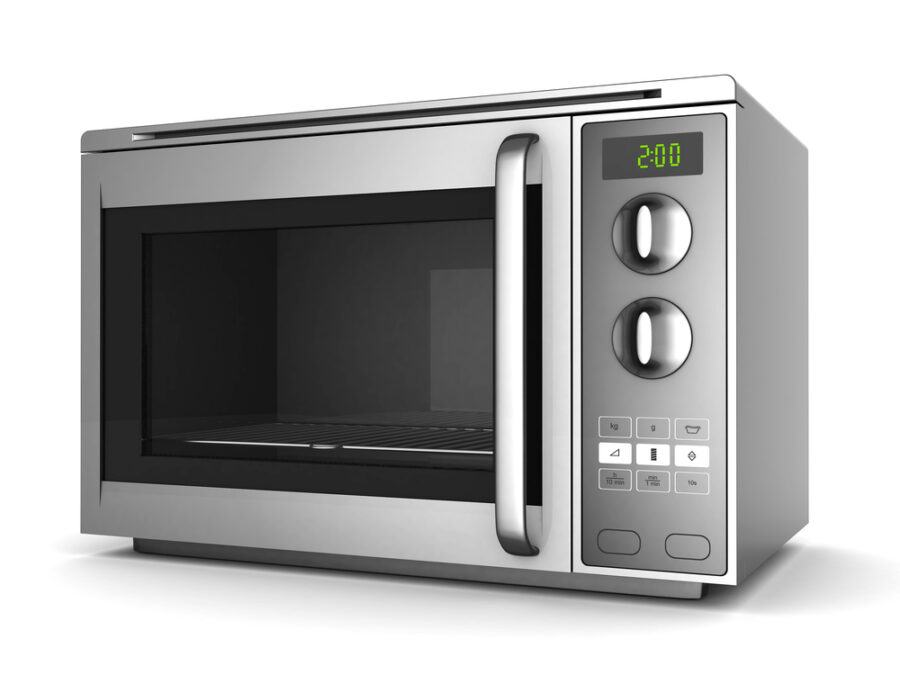 Microwave with white background