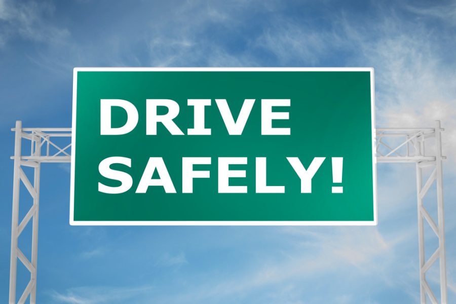 drive safely road sign
