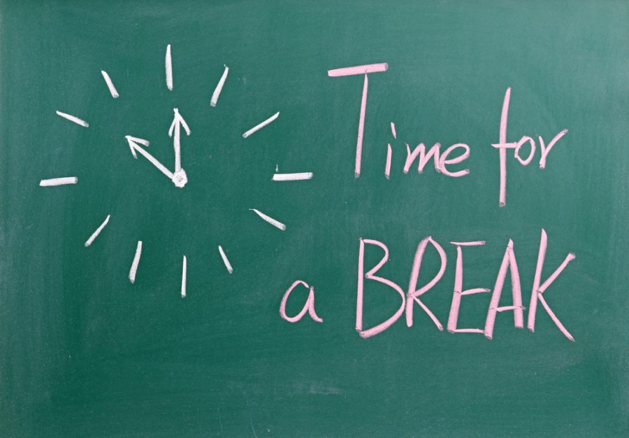 time for a break written on a chalkboard