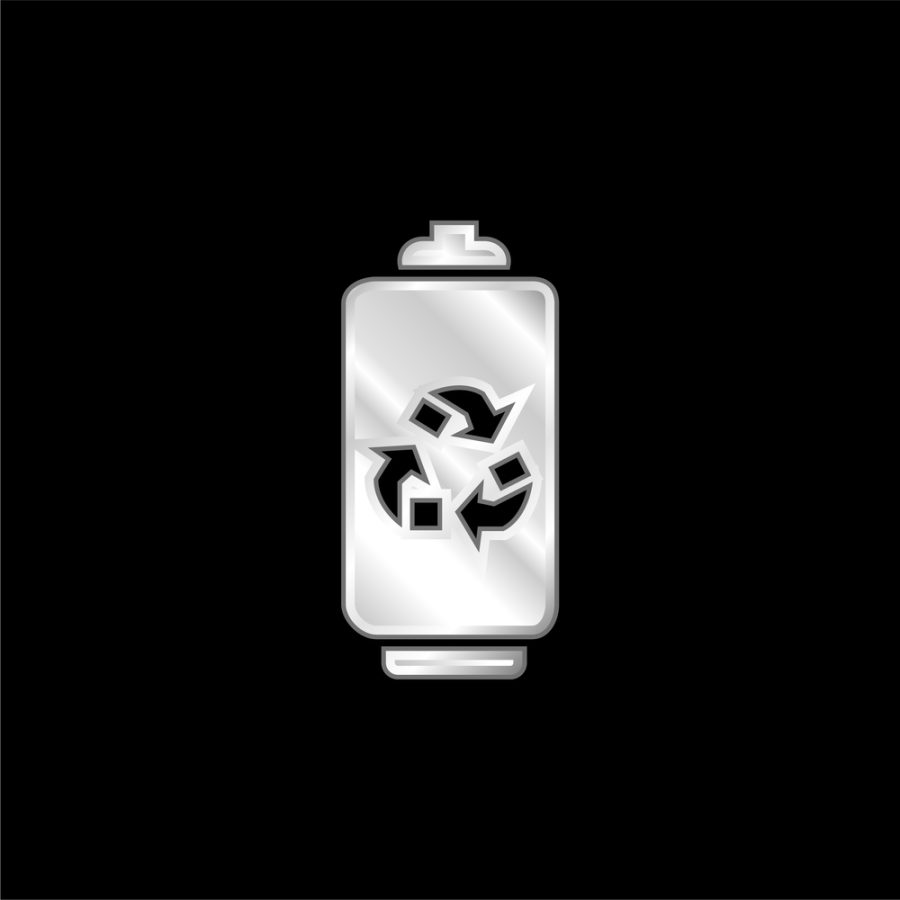 Battery with recycle symbol on it