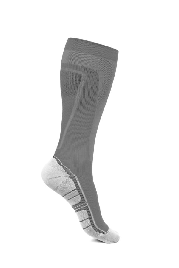 Compression sock on white background