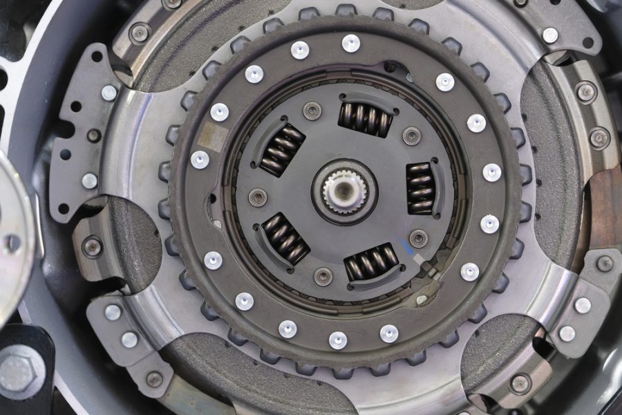 Car clutch gear close up