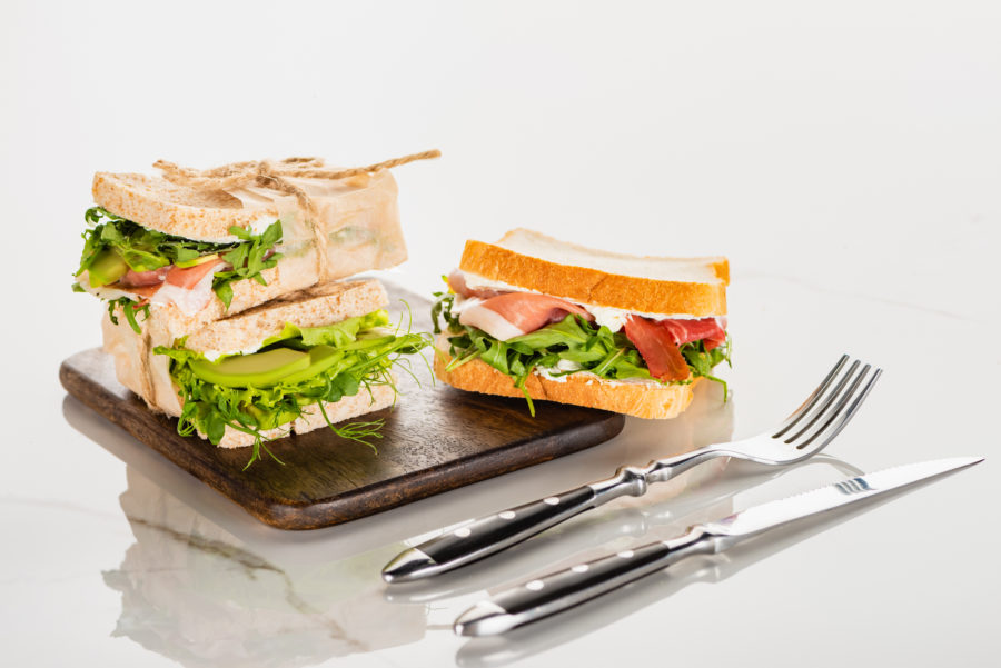 Plate with sandwiches 