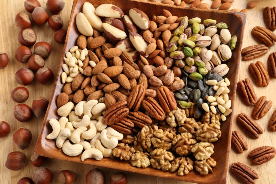 Plate of varied nuts