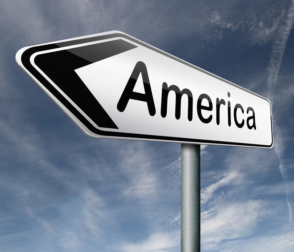 america road sign