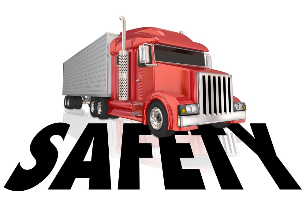 semi truck with word safety