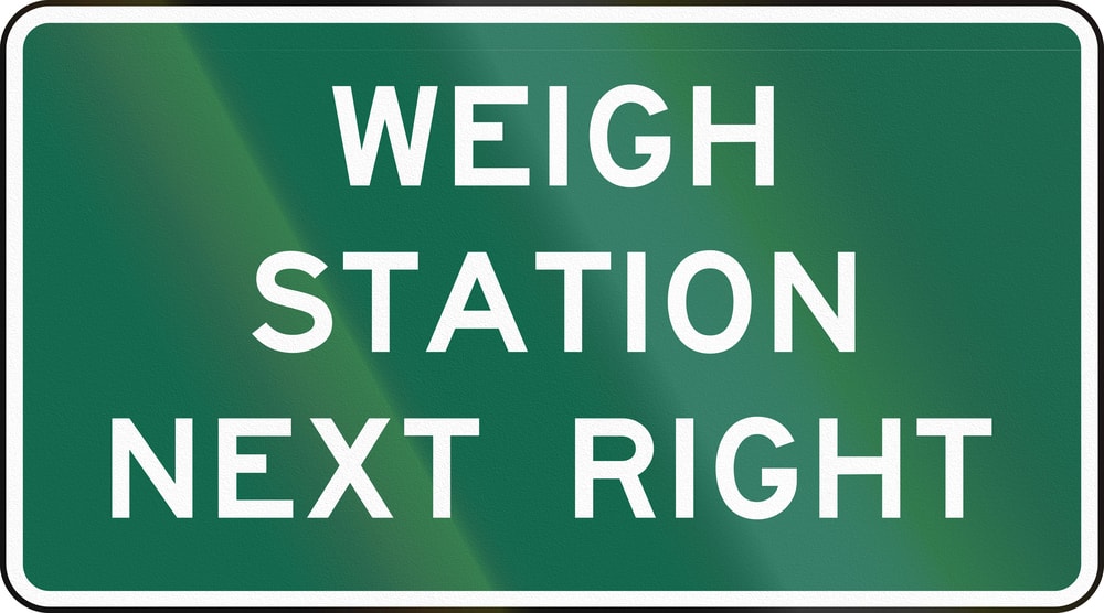 weigh station sign