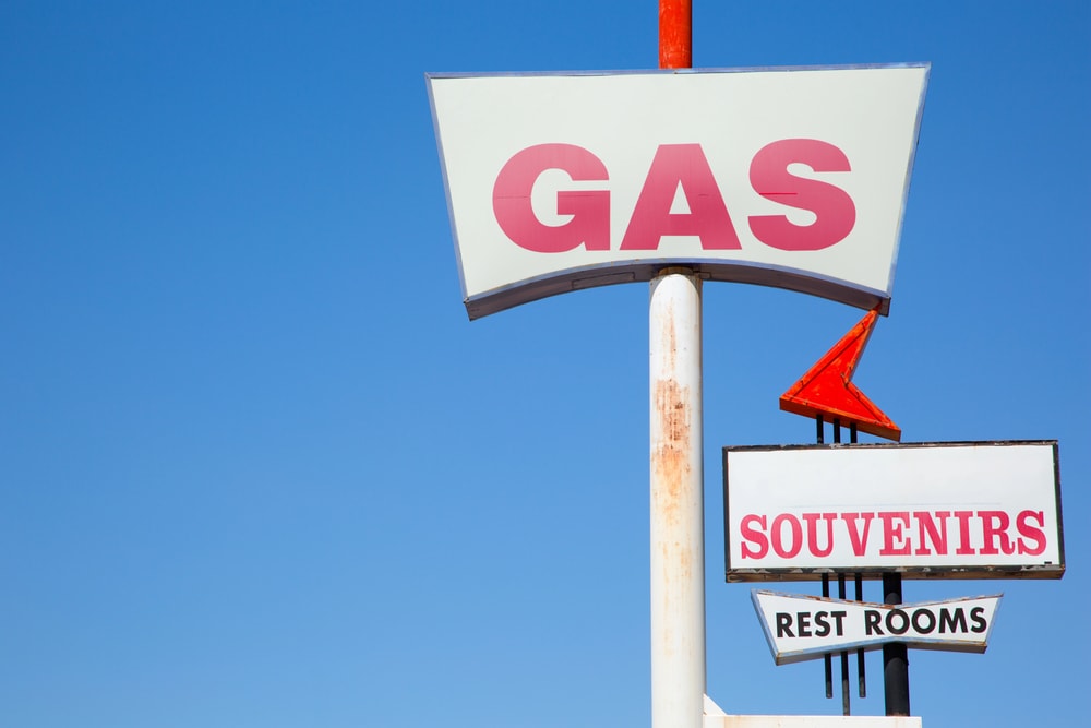 old truck stop sign