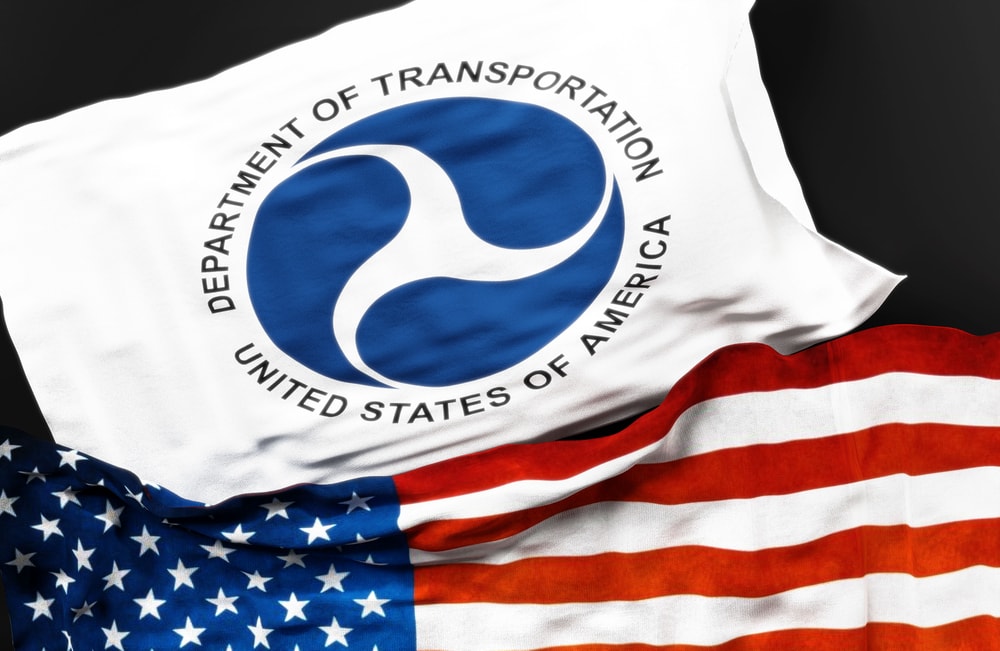 USDOT logo and American flag