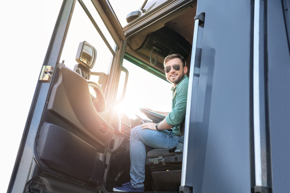 Trucker in cab