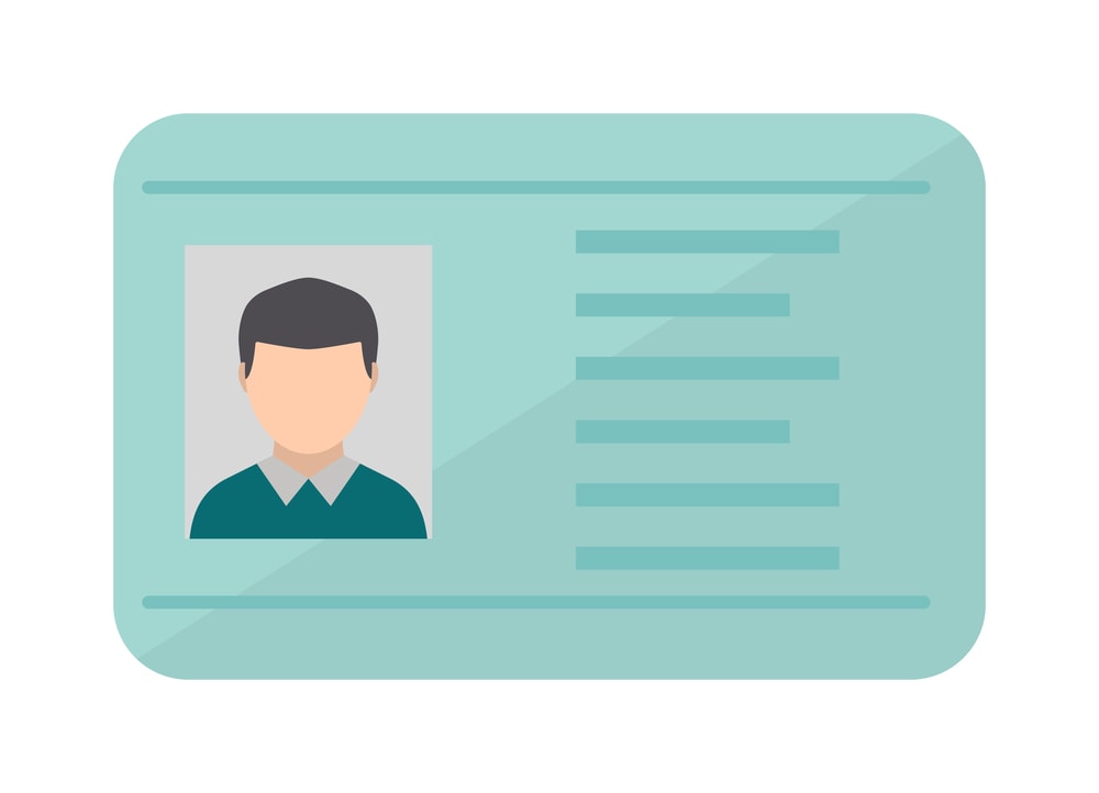 vector image of an identification card